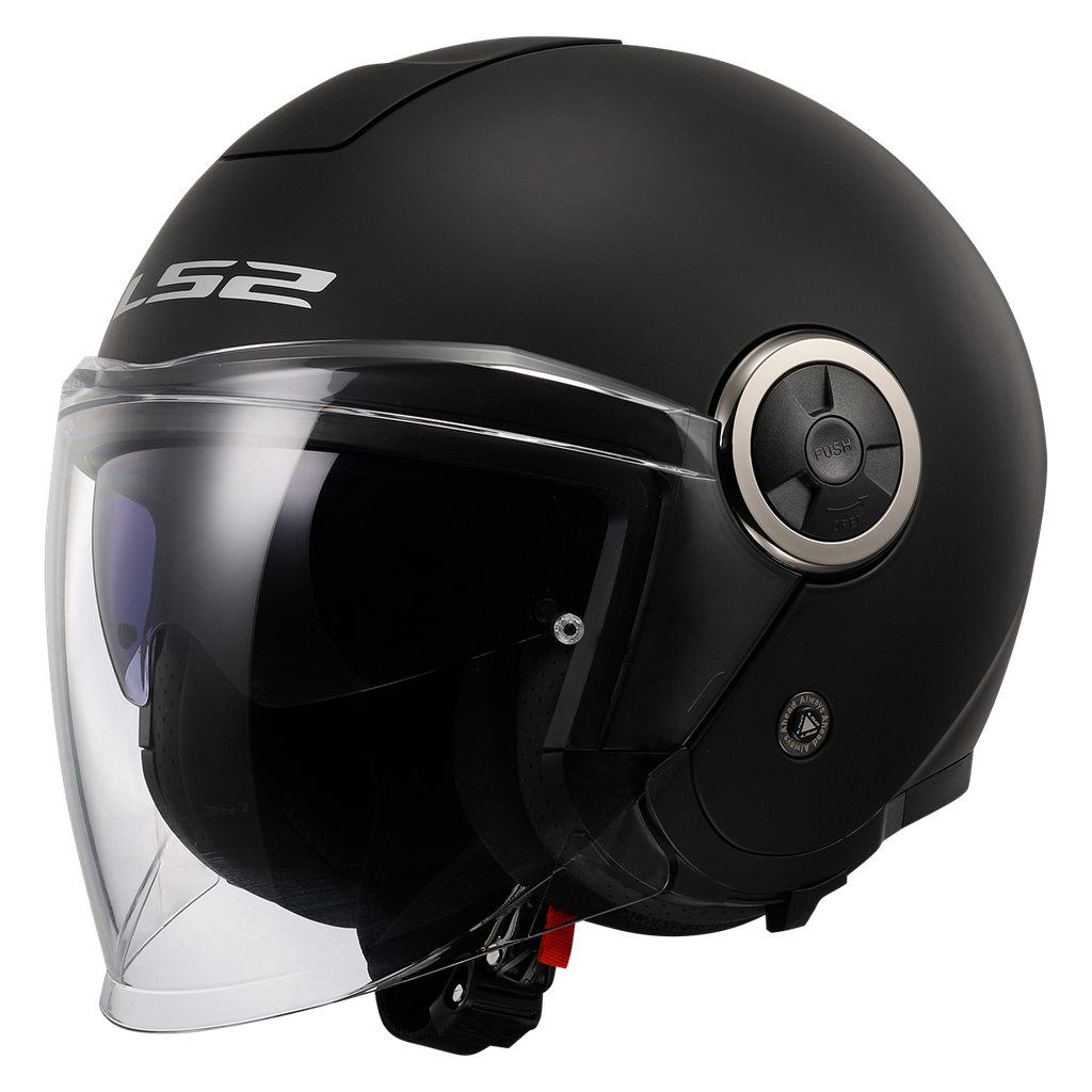[366201011XS] Casco Moto Jet LS2 OF620 Classy Sólido Mate Negro (XS)