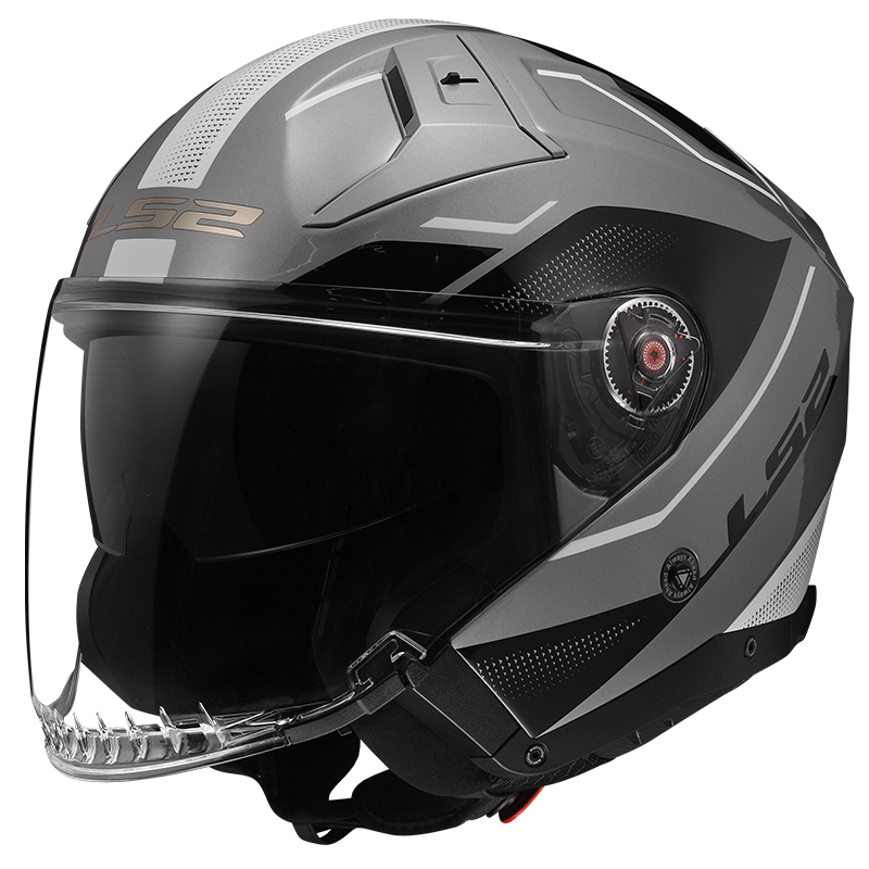 Casco LS2 OF603 INFINITY II VEYRON gris blanco