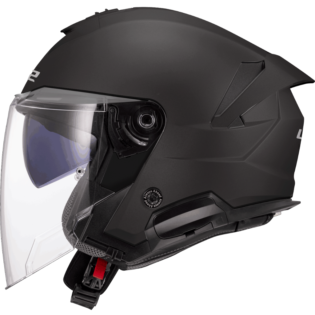 Casco Moto Jet LS2 OF618 Verso II Sólido Mate Negro