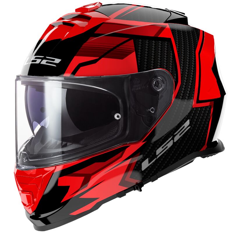 Casco LS2 FF800 STORM II TRACKER negro rojo