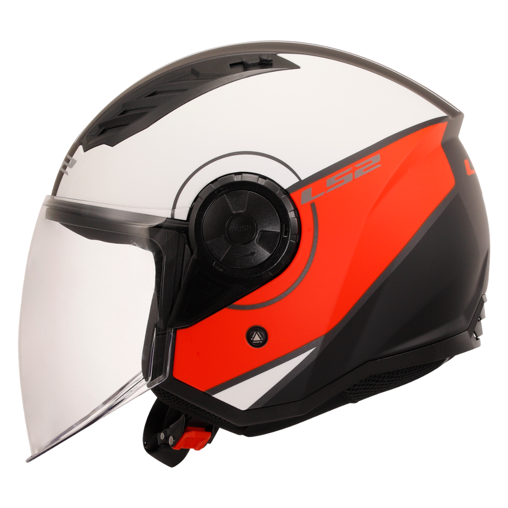 [366162031XS] LS2 OF616 AIRFLOW II Tapa RED-06 Mate Blanco (XS)