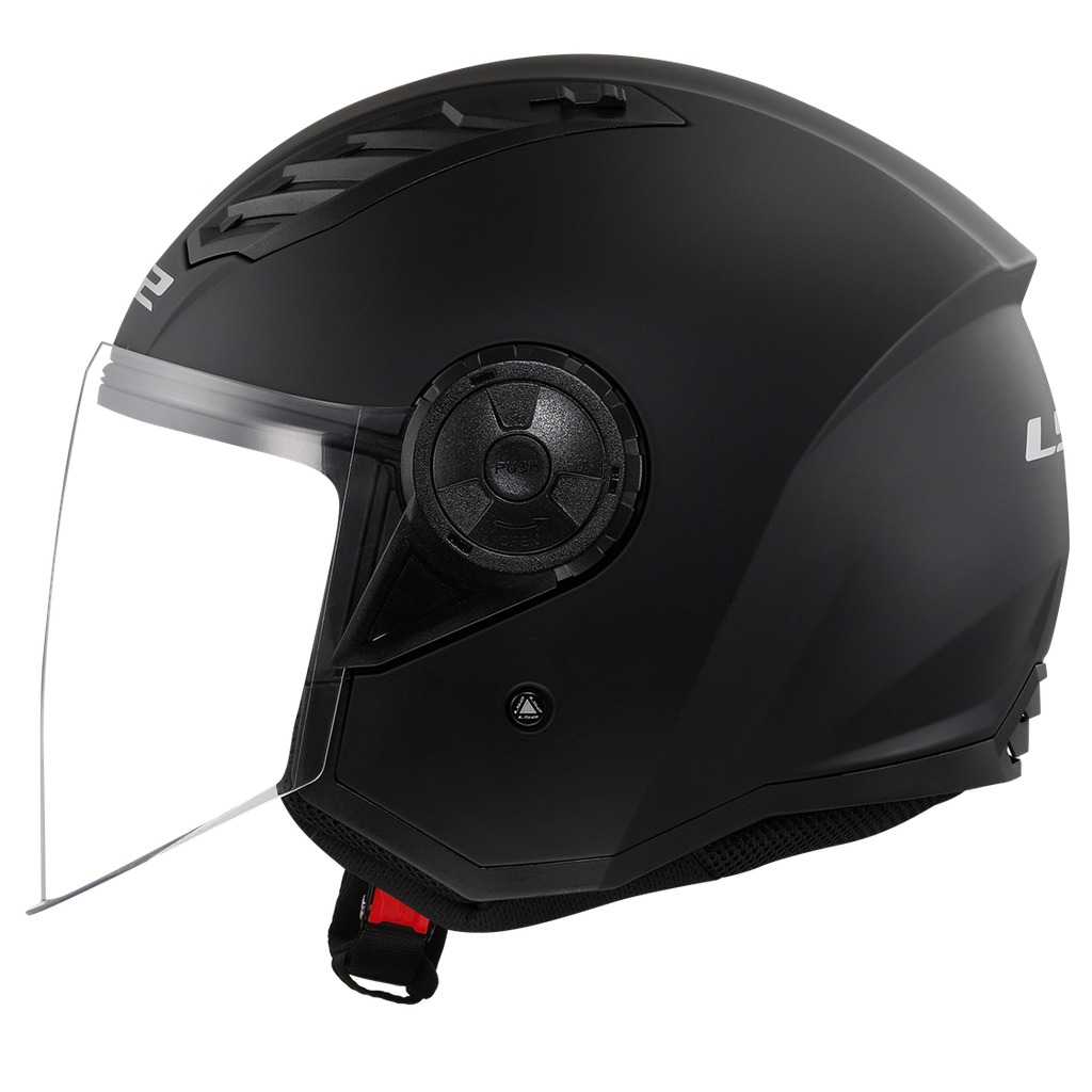 [366161011XS] LS2 OF616 AIRFLOW II SOLID BLACK-06 Mate (XS)