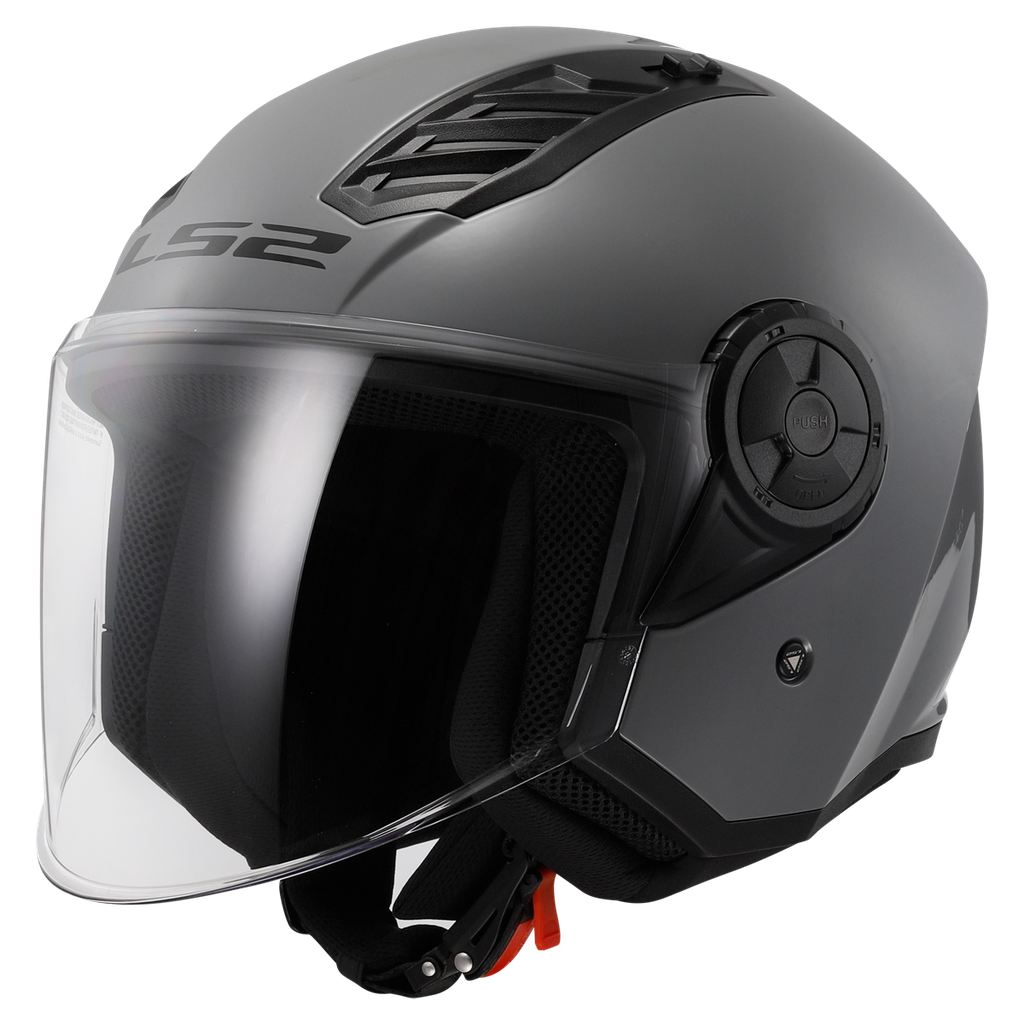 [366161006XS] Casco Moto Jet LS2 OF616 Airflow II Sólido Nardo Gris (XS)