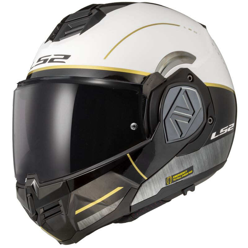 Casco LS2 FF906 ADVANT IRON blanco negro jeans mate