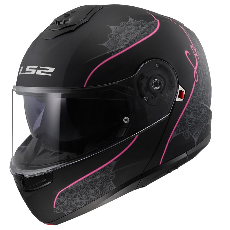 Casco LS2 FF908 STROBE II LUX negro mate rosa
