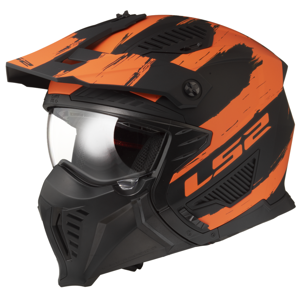 LS2 OF606 DRIFTER MUD MATT BLACK ORANGE-06