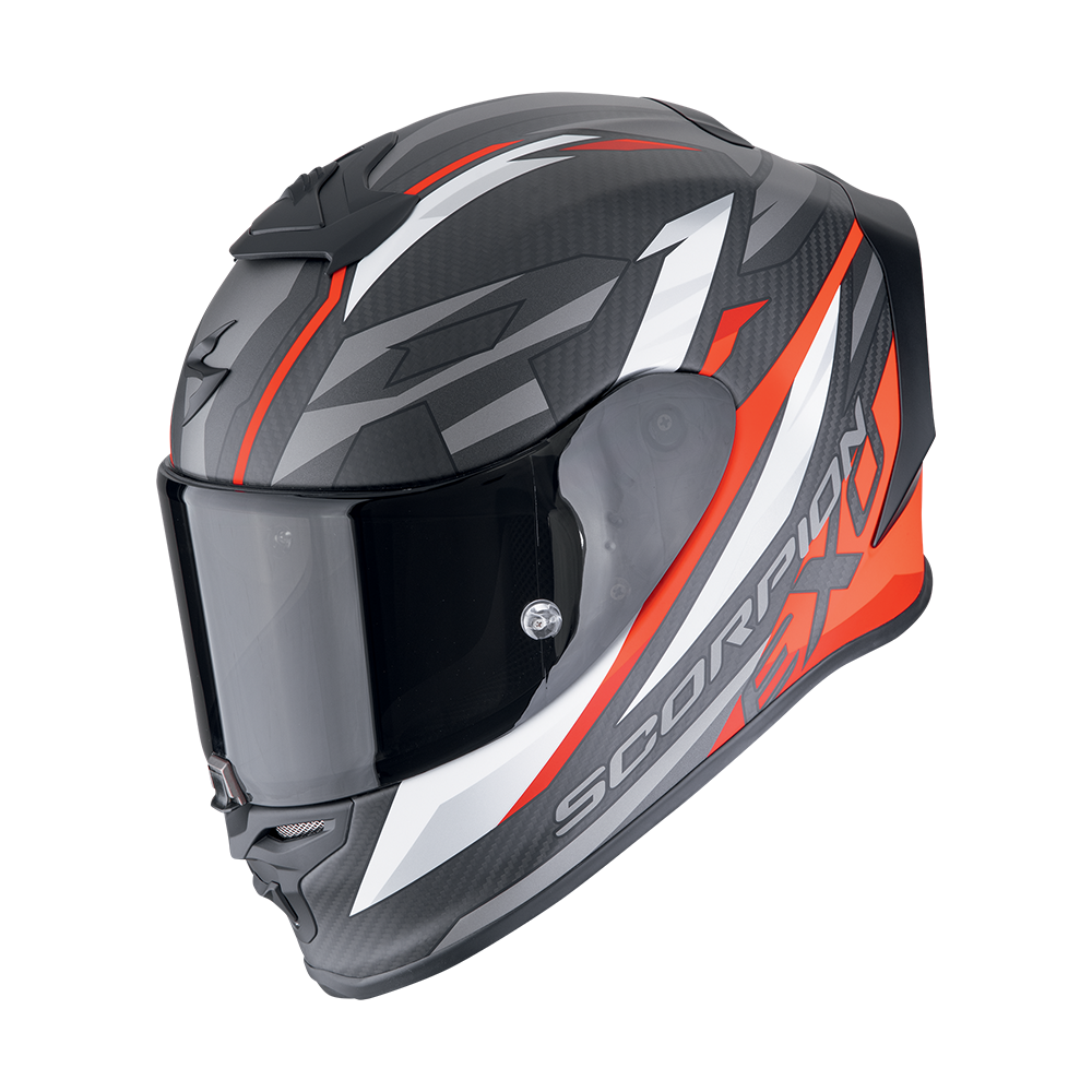 Casco Scorpion Exo-R1 Evo Carbon Air Runner Negro Mate-Rojo