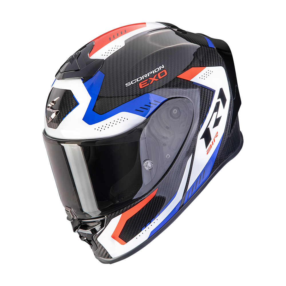 [110-535-105-02] Casco Scorpion Exo-R1 Evo Carbon Air Propel Negro-Blanco-Rojo (XS)