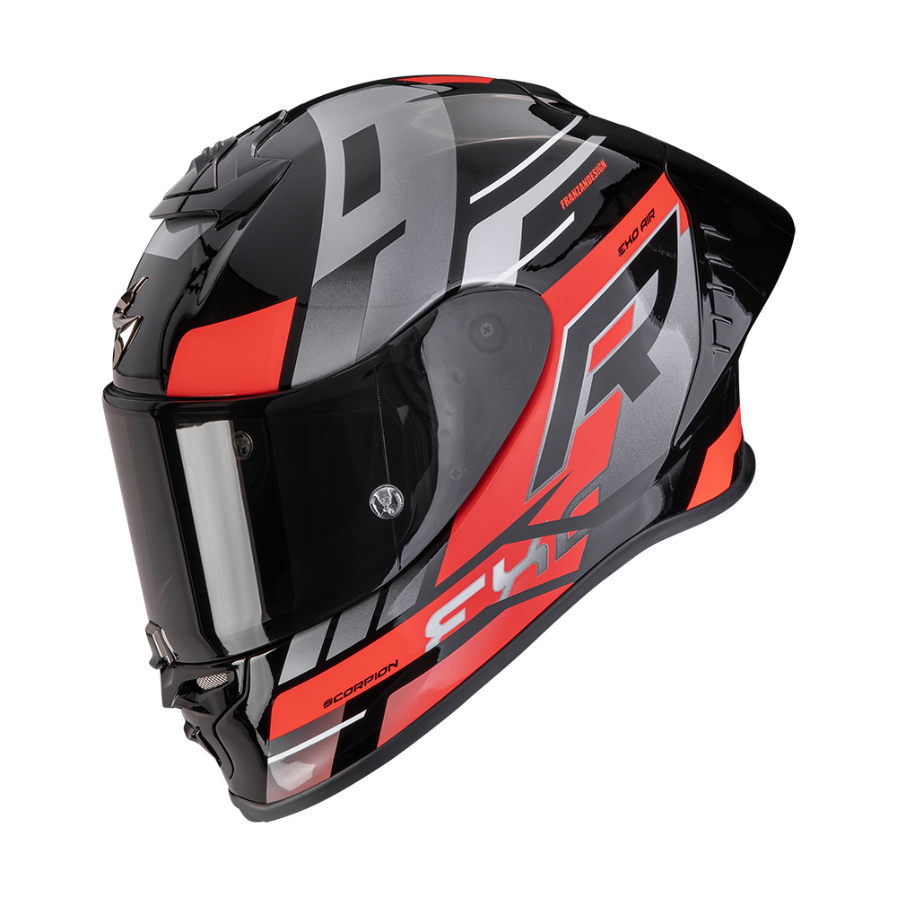 [111-536-131-02] Casco Scorpion Exo-R1 Evo II Air Adrenaline Negro-Rojo-Plata (XS)