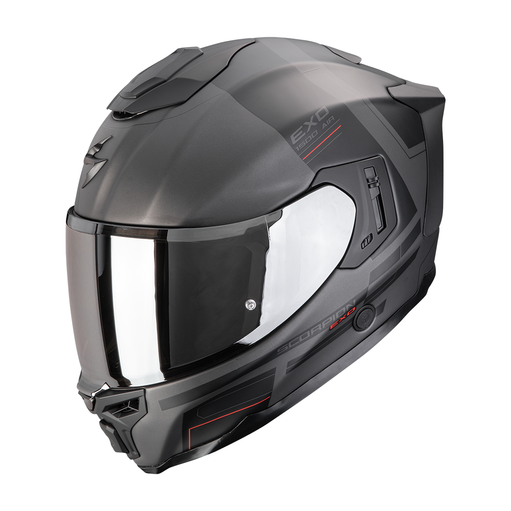 [115-253-232-02] Casco Scorpion Exo-1500 Air Dual Mate Plata-Negro-Rojo (XS)