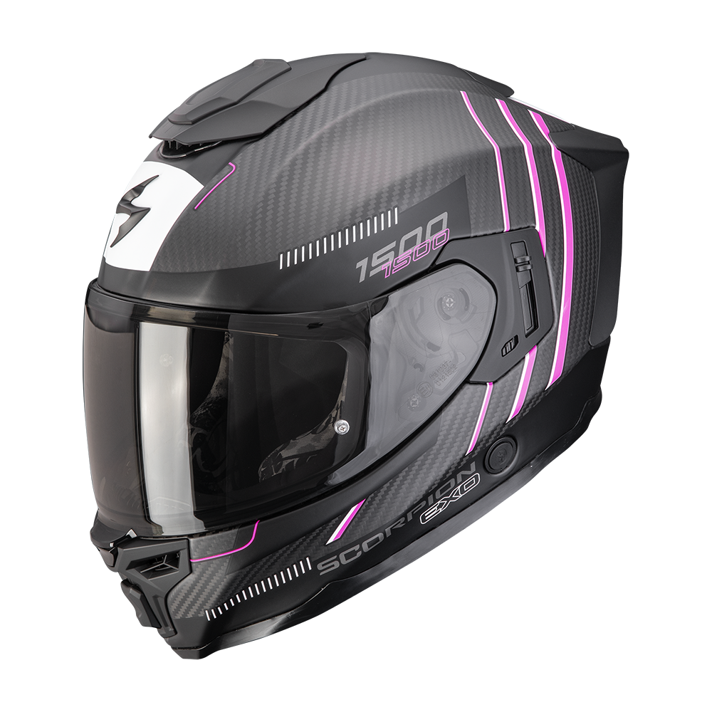 [115-518-179-02] Casco Scorpion Exo-1500 Carbon Air Zity Mate Negro-Rosa (XS)