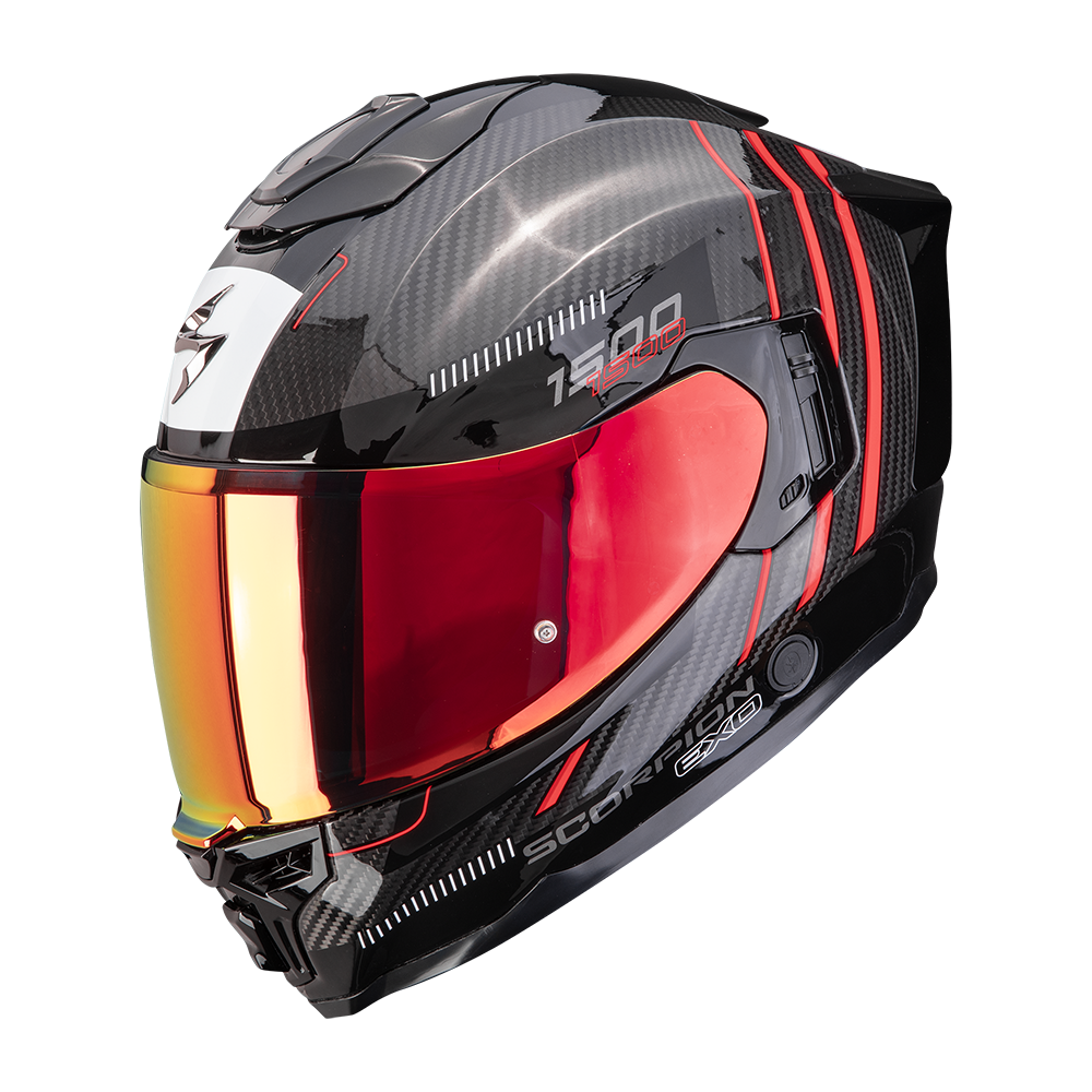 [115-518-24-02] Casco Scorpion Exo-1500 Carbon Air Zity Negro-Rojo (XS)