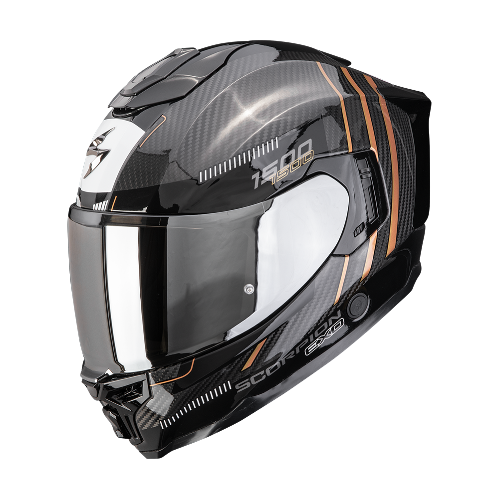 [115-518-354-02] Casco Scorpion Exo-1500 Carbon Air Zity Negro-Cobre (XS)