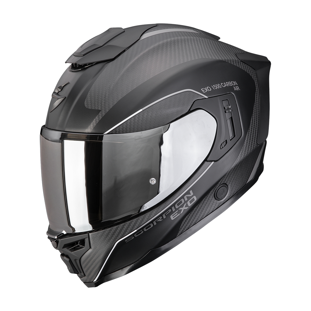 [115-545-159-02] Casco Scorpion Exo-1500 Carbon Air Mundi Mate Negro-Plata (XS)