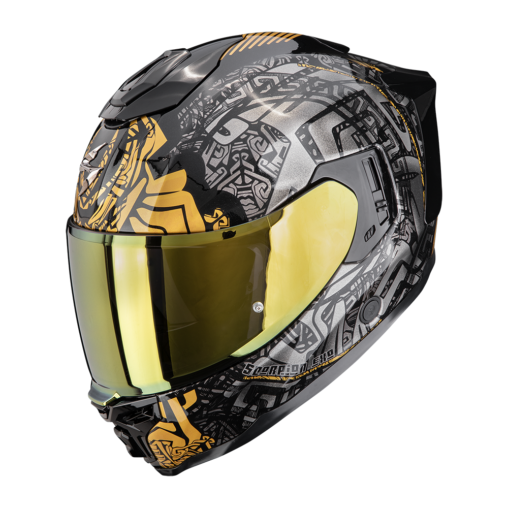 [115-548-366-02] Casco Scorpion Exo-1500 Air Apus Negro-Gris-Oro (XS)