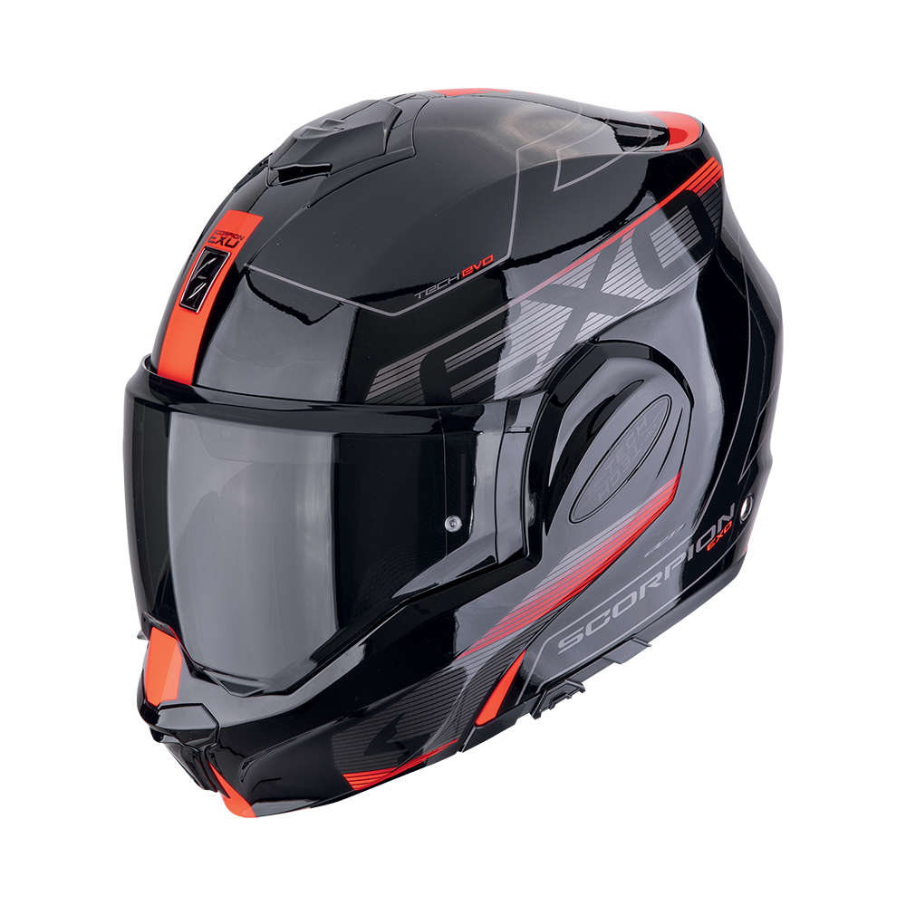 Casco Scorpion Exo-Tech Evo Traveller Negro-Rojo