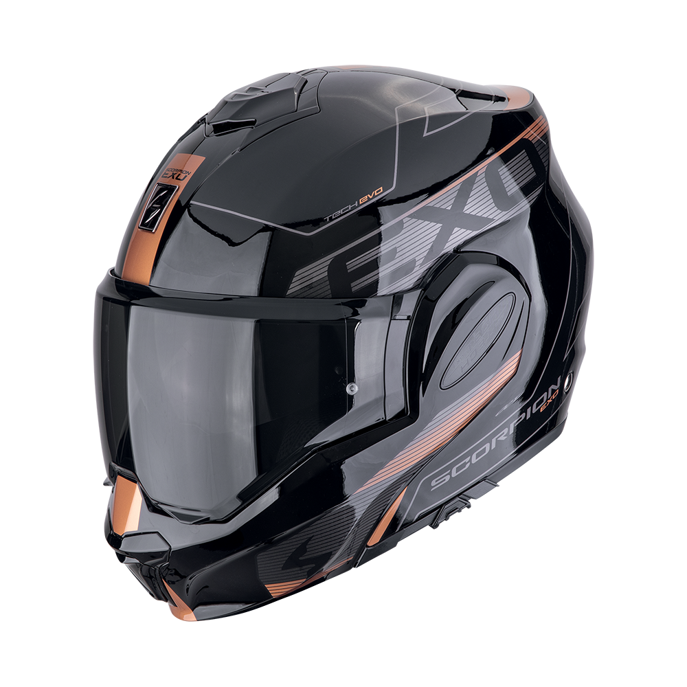 [118-478-354-02] Casco Scorpion Exo-Tech Evo Traveller Negro-Cobre (XS)