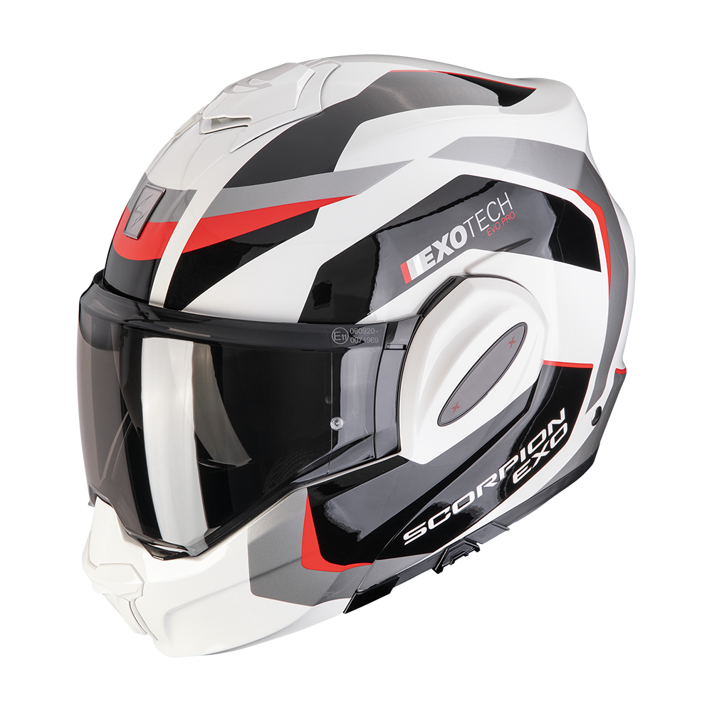 Casco Scorpion Exo-Tech Evo Pro Acuti Gris-Negro-Rojo