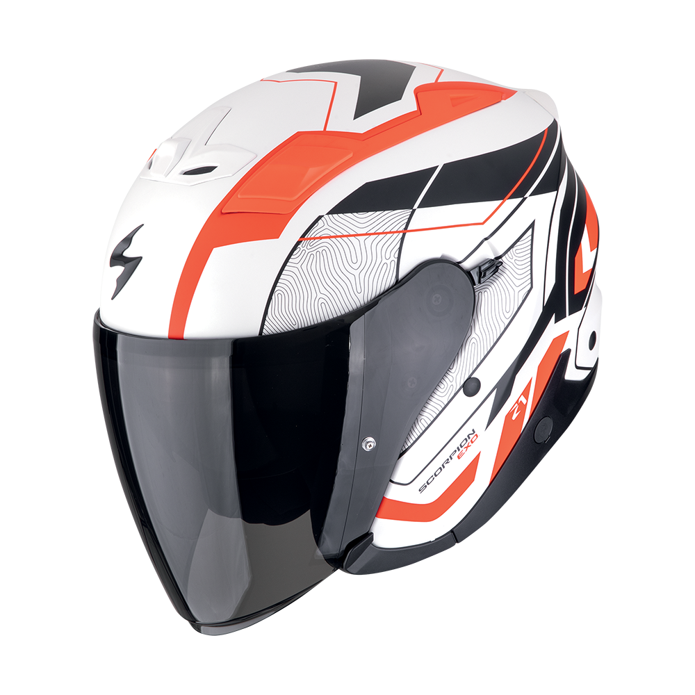 Casco Scorpion Exo-Z1 Vue Blanco-Rojo-Negro Mate