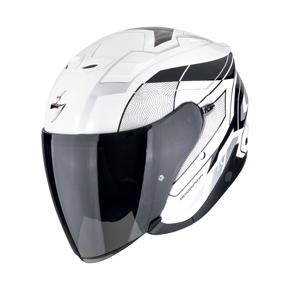 [123-492-286-02] Casco Scorpion Exo-Z1 Vue Blanco-Negro-Plata (XS)