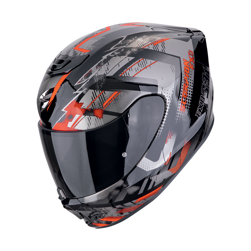 Casco Scorpion Exo-391 Clutter Negro-Rojo
