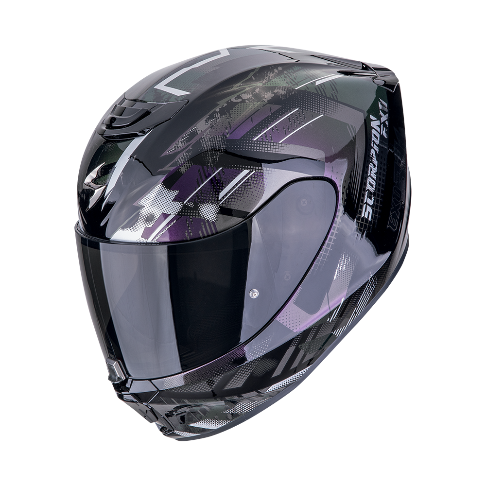 [139-480-38-02] Casco Scorpion Exo-391 Clutter Negro-Camaleón (XS)