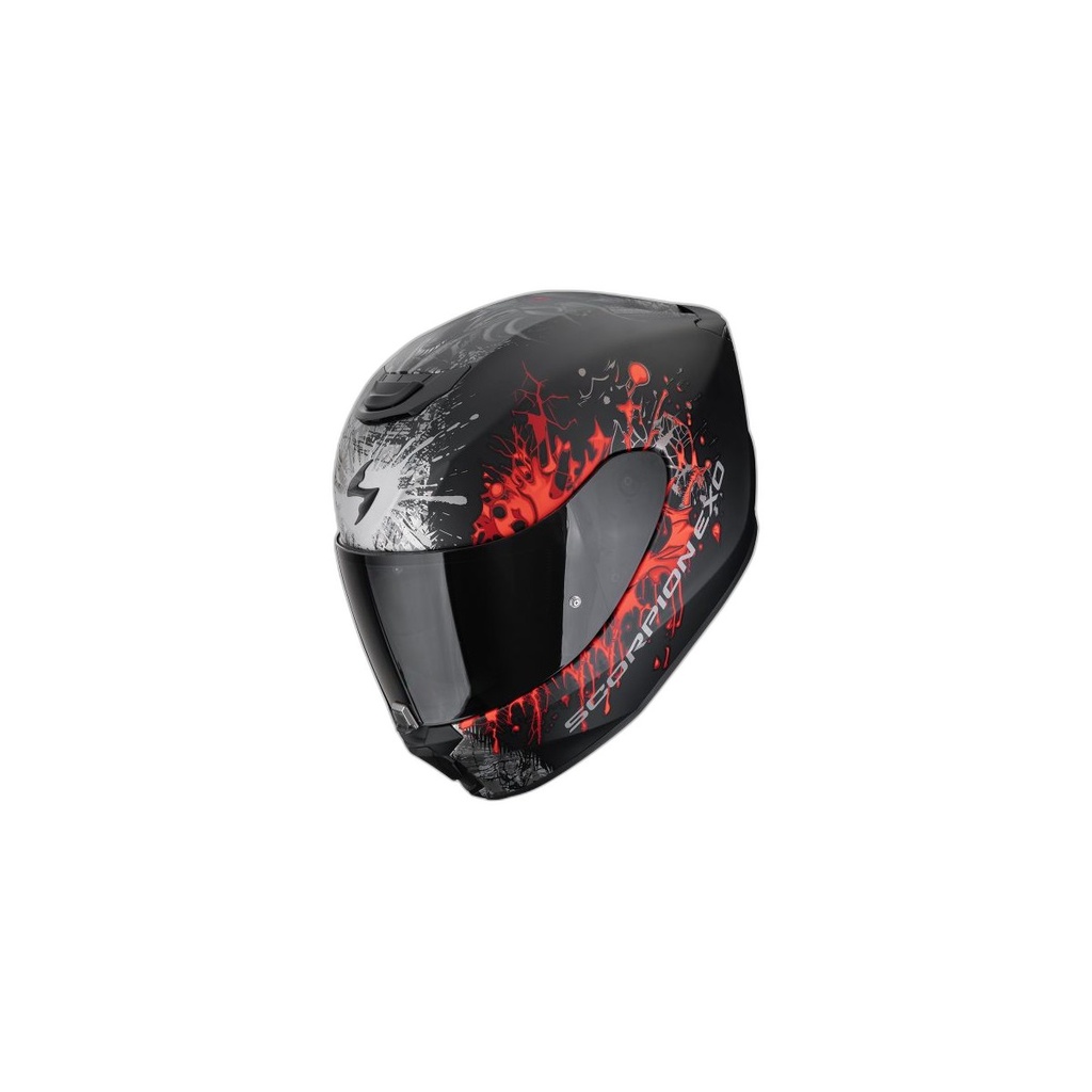 [139-516-24-02] Scorpion Exo-391 Wolf Matt Black-Silver-Red (XS)