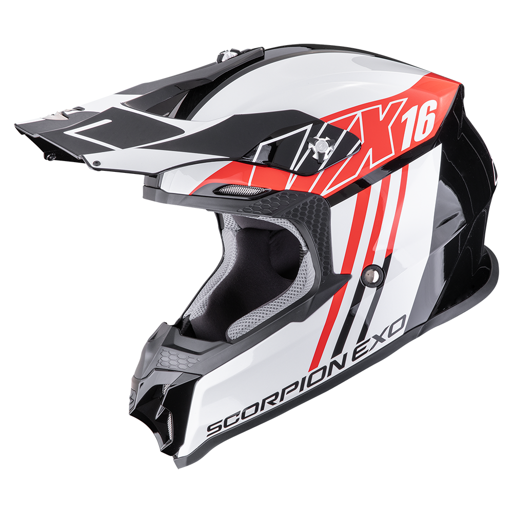 [146-521-24-02] Casco Scorpion Vx-16 Evo Air Lignes Negro-Rojo (XS)