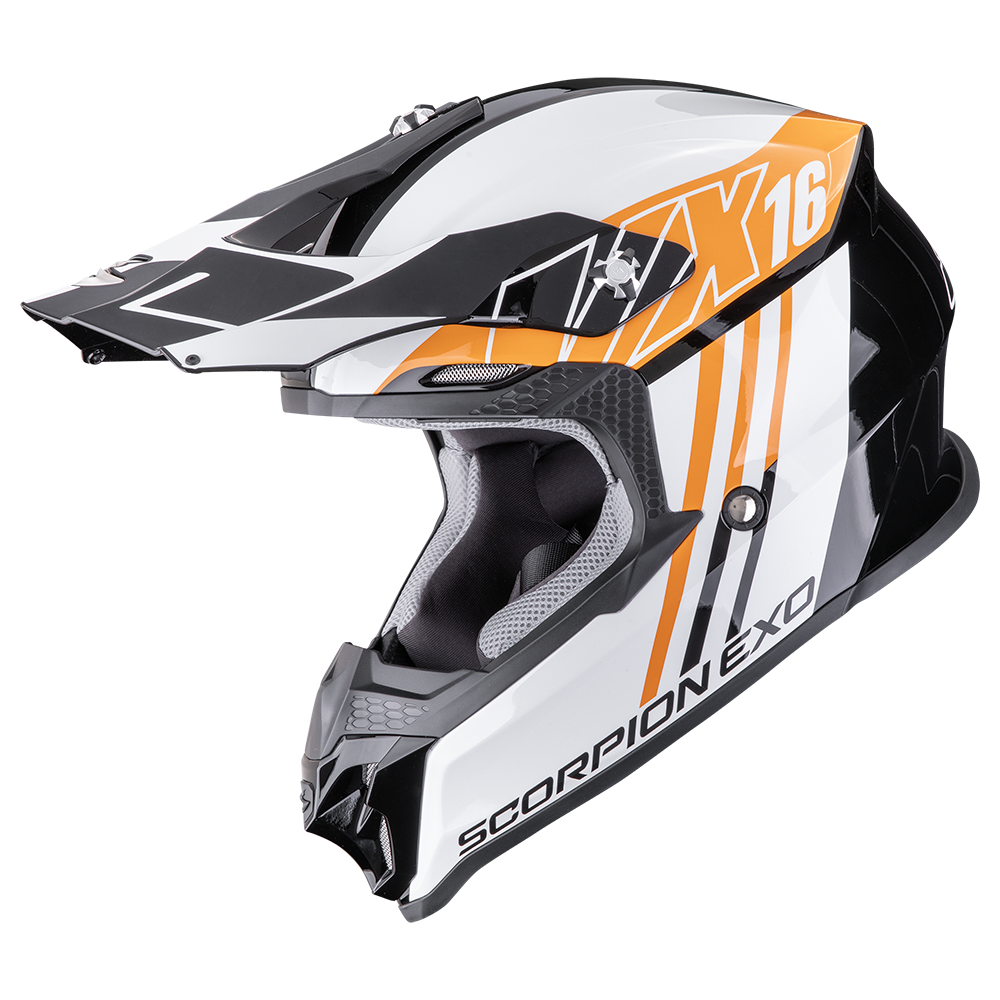 [146-521-78-02] Casco Scorpion Vx-16 Evo Air Lignes Negro-Naranja (XS)