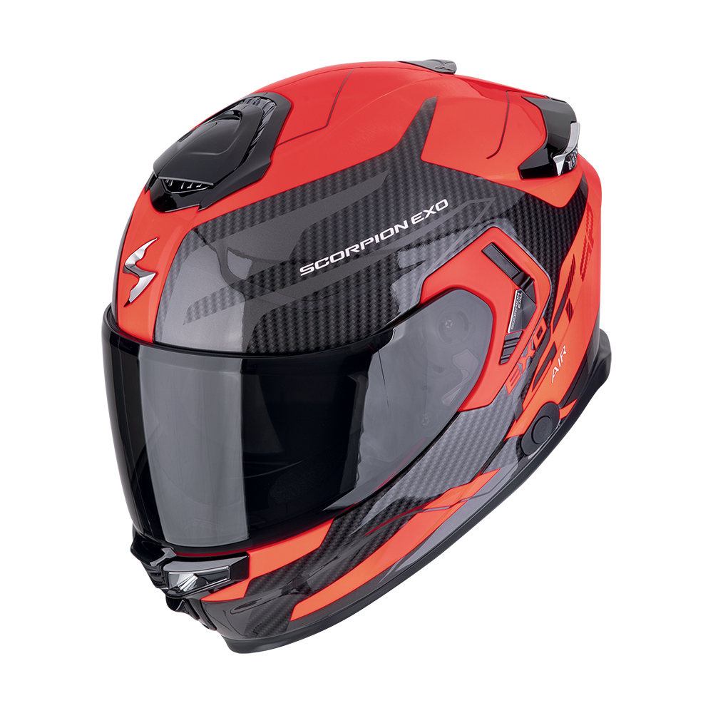 Casco Scorpion Exo-Gt Sp Air Flex Negro Rojo Neón