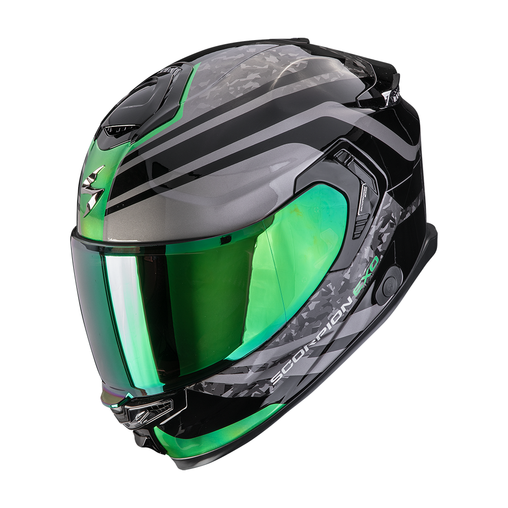 [150-533-69-02] Casco Scorpion Exo-Gt Sp Air Arten Negro Verde (XS)