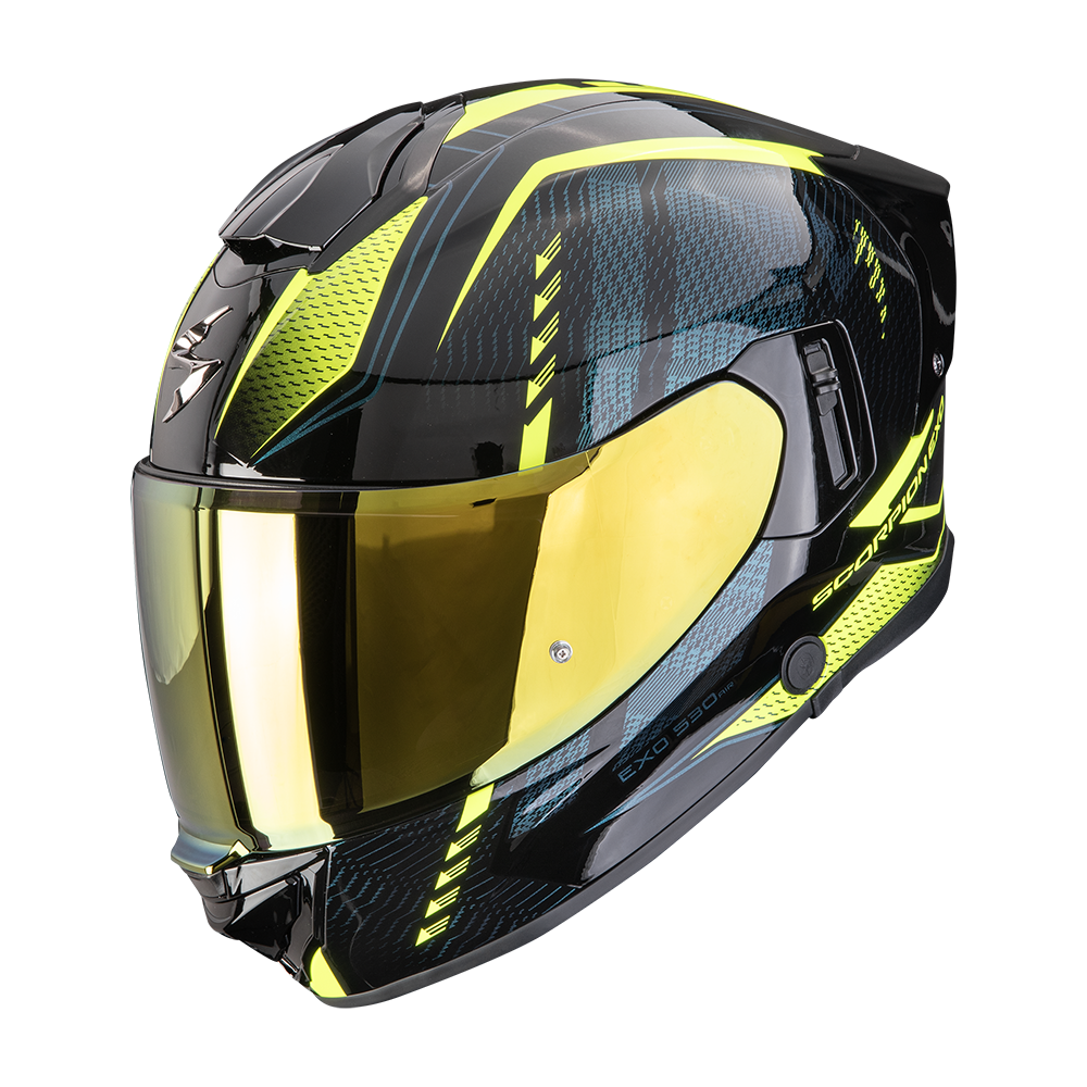 [173-529-141-02] Casco Scorpion Exo-530 Air Theras Negro-Amarillo Neón (XS)