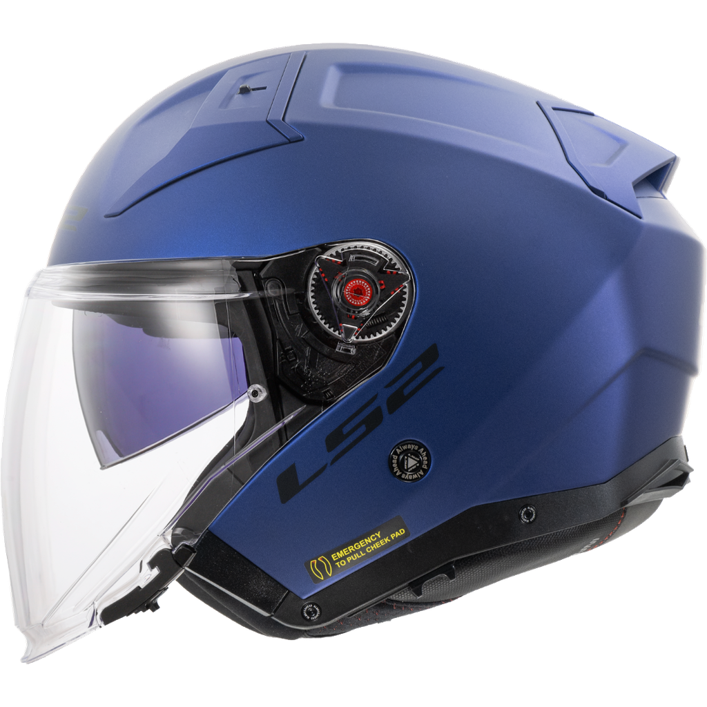 [366031023XS] Casco Moto Jet LS2 OF603 Infinity II Sólido Navy Azul (XS)