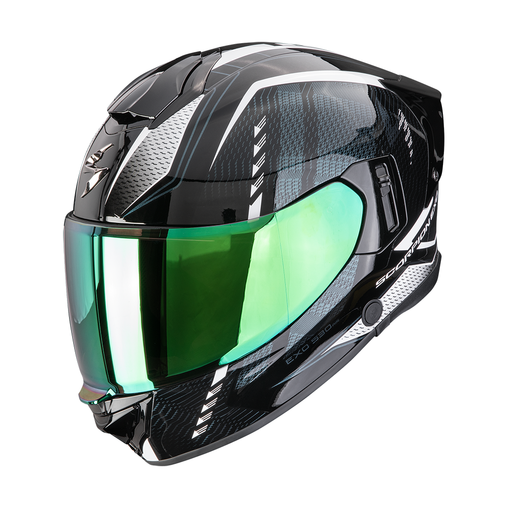 [173-529-382-01] Casco Scorpion Exo-530 Air Theras Negro-Camaleón-Blanco (XXS)