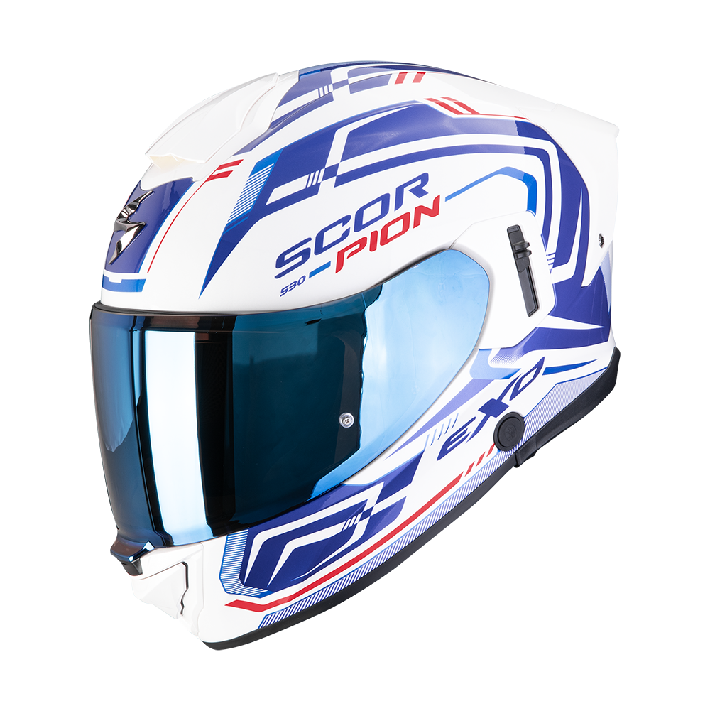 [173-530-236-02] Casco Scorpion Exo-530 Air Slope Blanco-Azul-Rojo (XS)