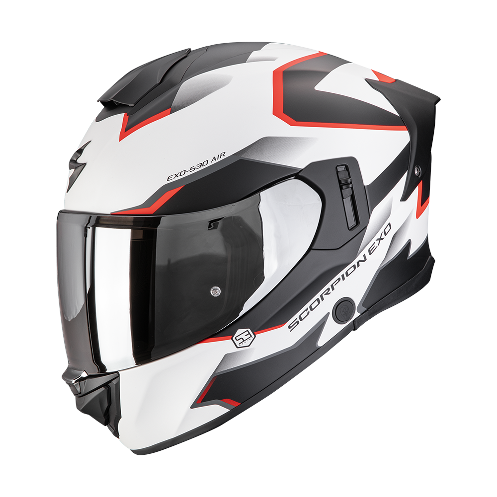 [173-531-292-02] Casco Scorpion Exo-530 Air Clip Mate Blanco-Negro-Rojo (XS)