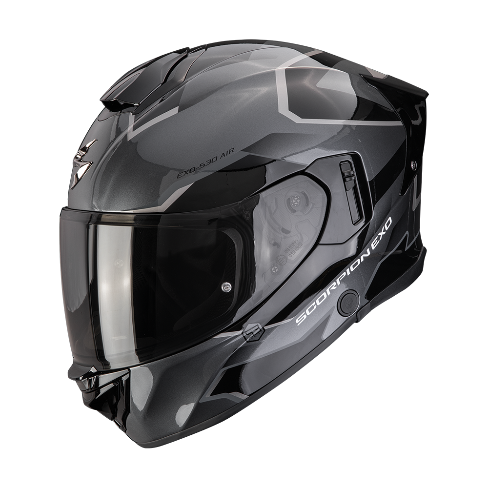 Casco Scorpion Exo-530 Air Clip Plata-Negro
