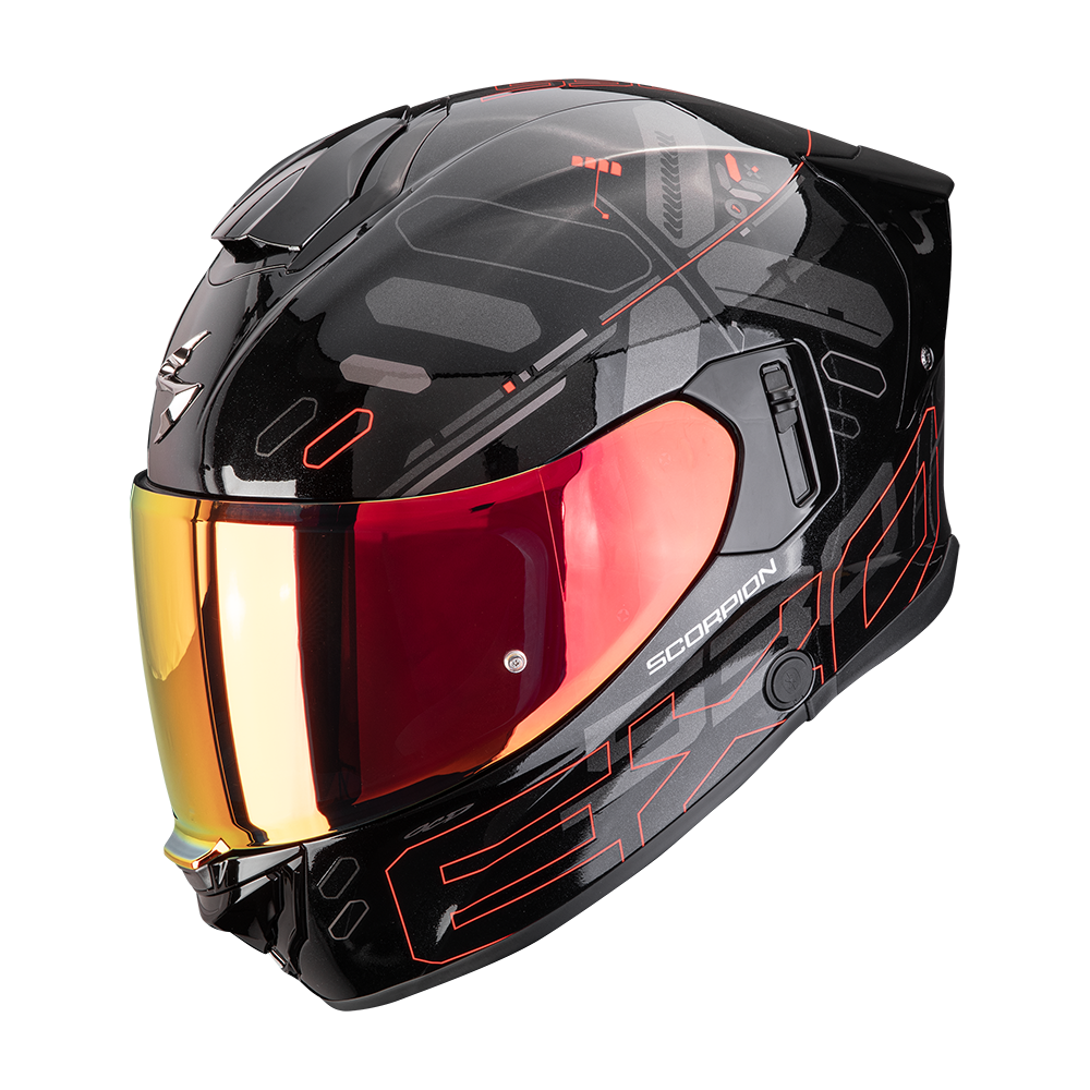 [173-532-238-02] Casco Scorpion Exo-530 Air Fond Metal Negro-Rojo (XS)