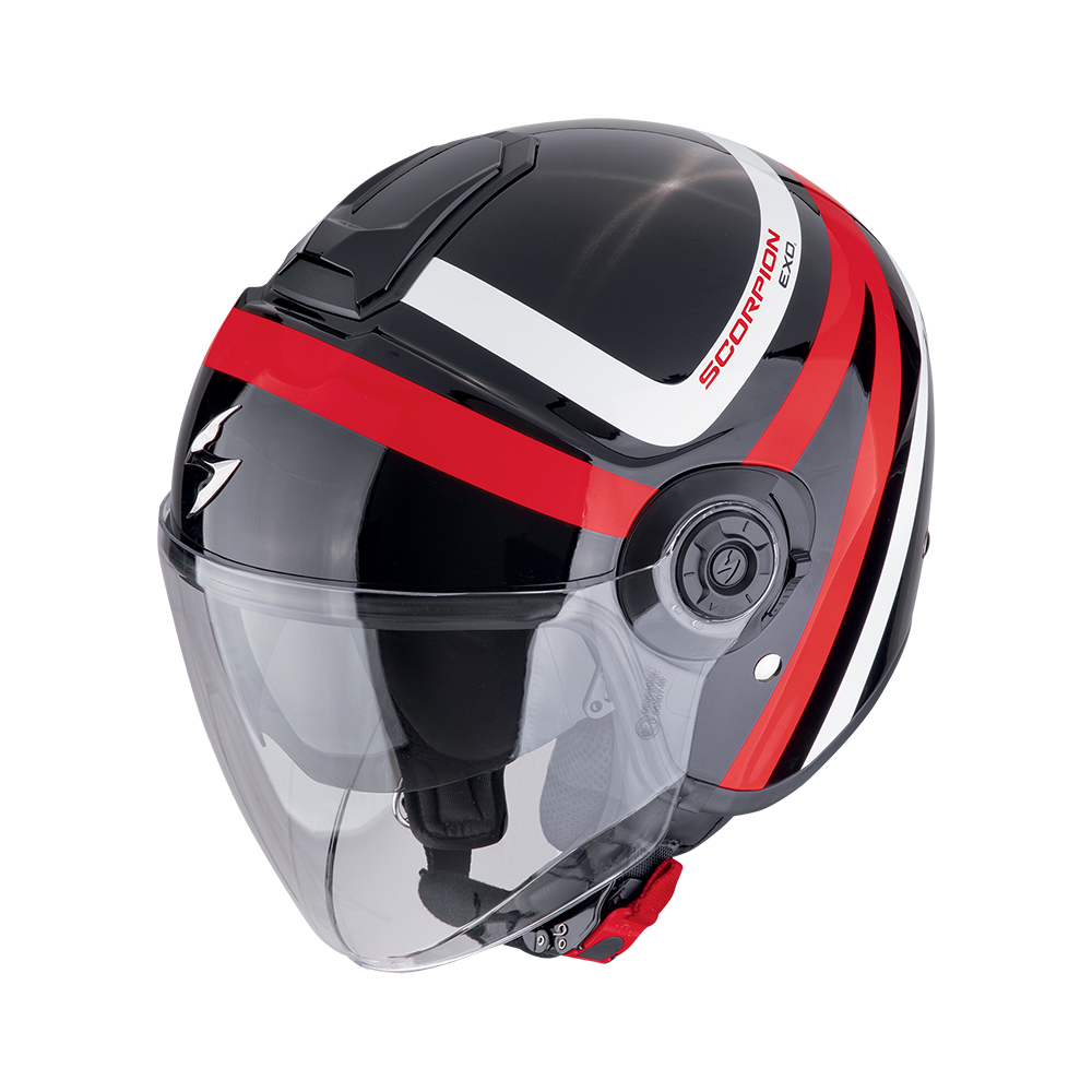 Casco Scorpion Exo-City II Riva Negro-Rojo