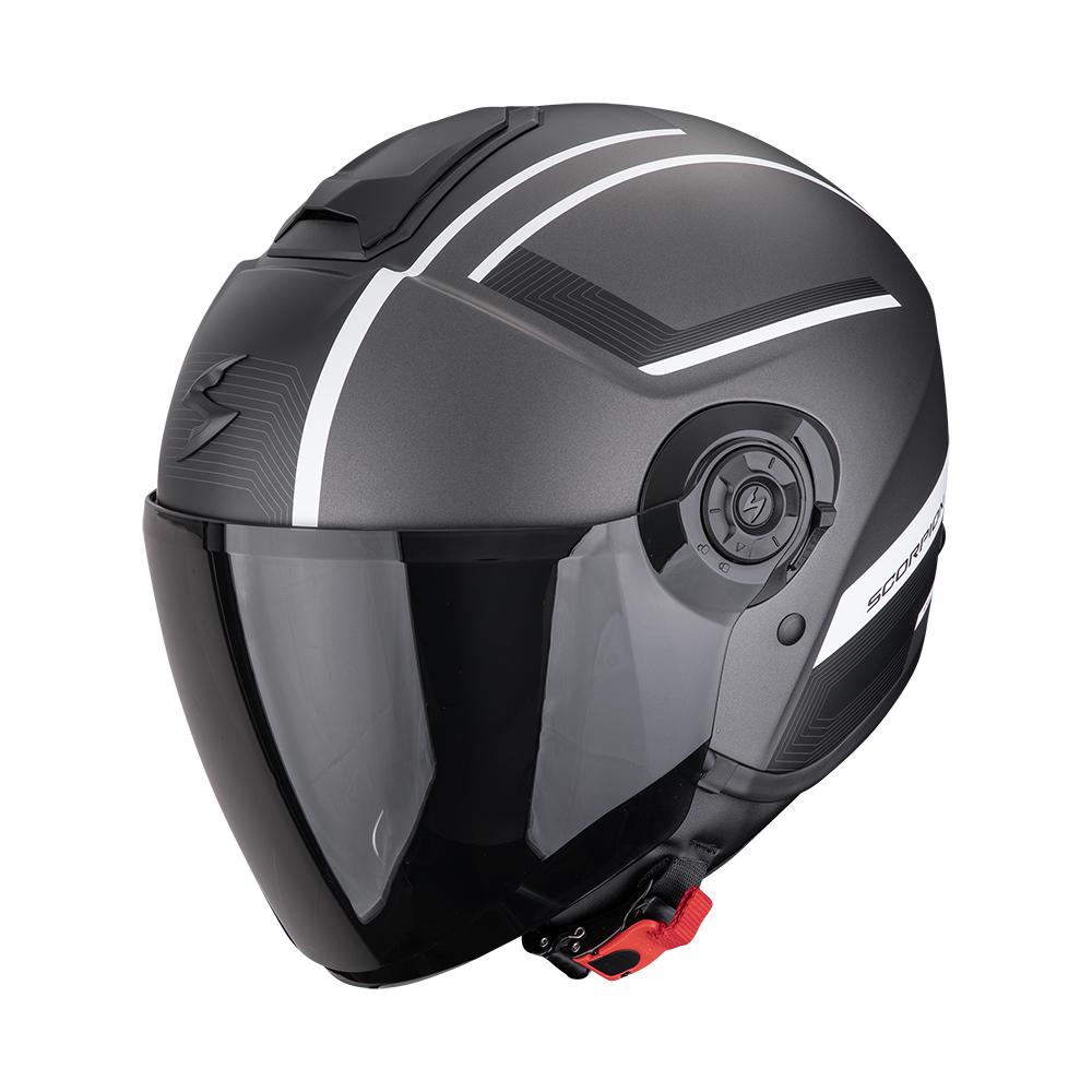 [183-542-208-02] Casco Scorpion Exo-City II Cosmos Plata Mate-Blanco (XS)
