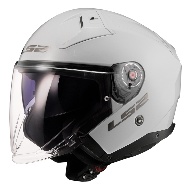Casco Moto Jet LS2 OF603 Infinity II Sólido Brillo Blanco