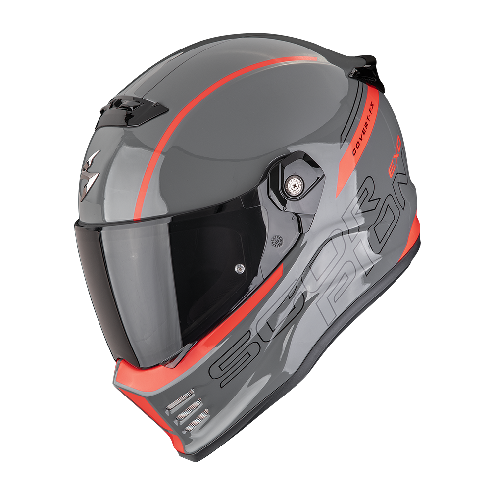 [186-527-318-02] Casco Scorpion Covert Fx Danko Gris-Rojo (XS)