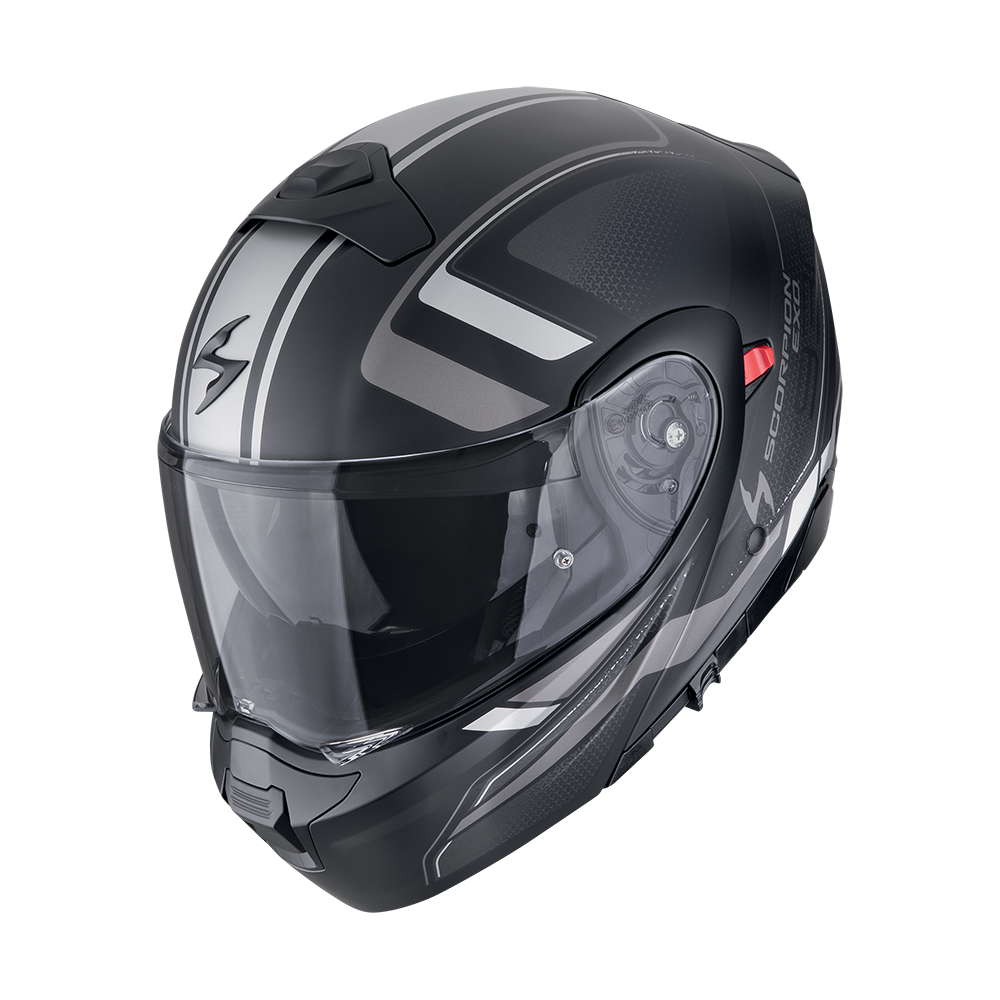 [194-501-159-02] Casco Scorpion Exo-930 Evo Ardens Negro Mate-Plata (XS)