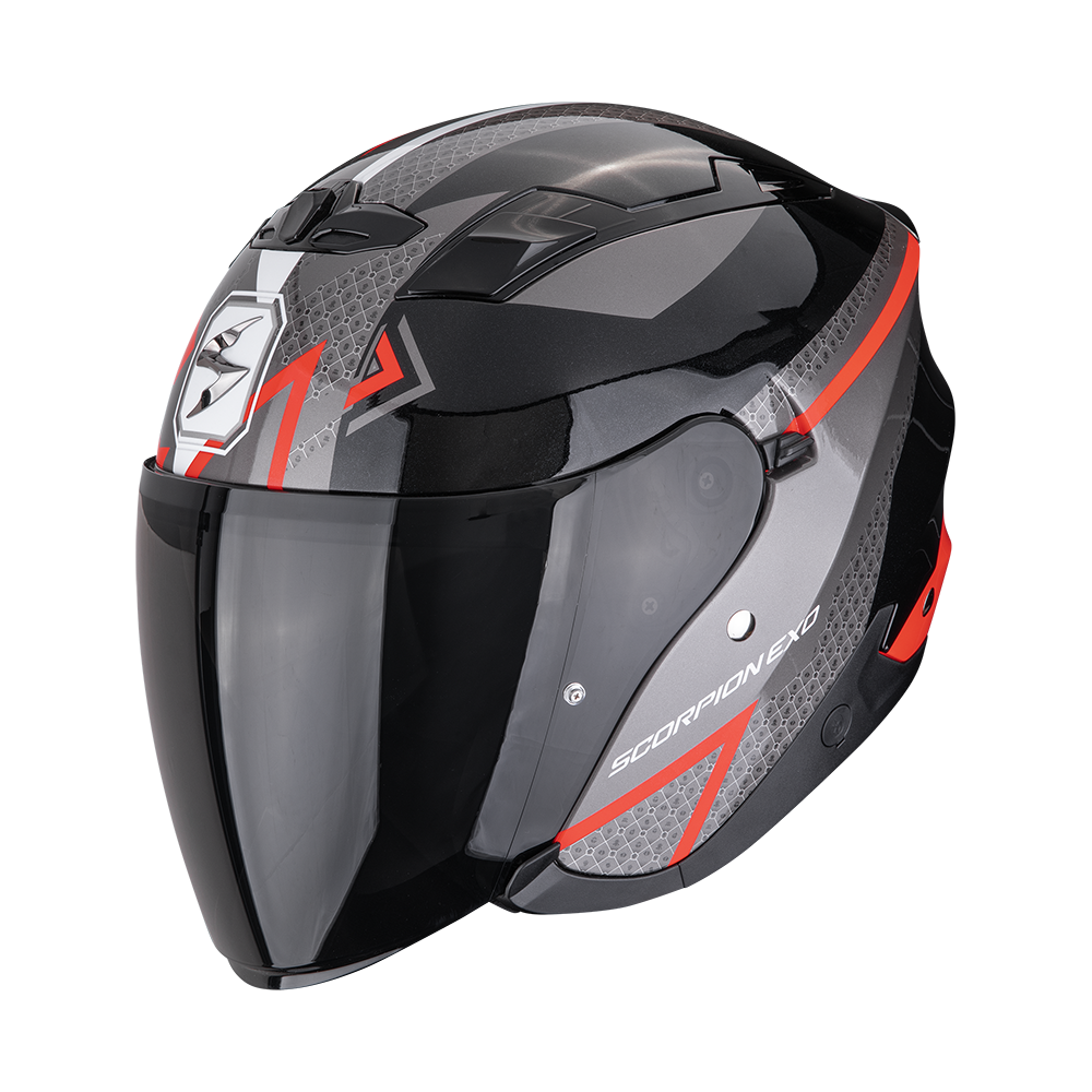 [23-545-238-02] Casco Scorpion Exo-230 Loop Metal Negro-Rojo (XS)