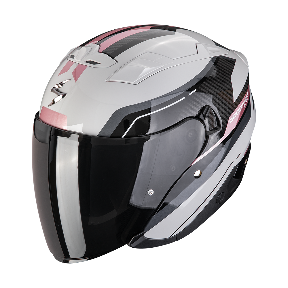[23-546-393-02] Casco Scorpion Exo-230 Hipe Gris-Rosa (XS)