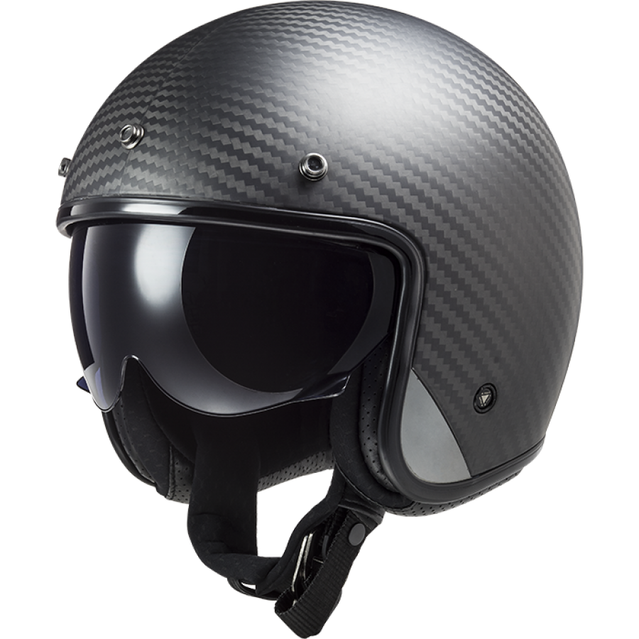 Casco Moto Jet LS2 OF601 Bob II Carbono