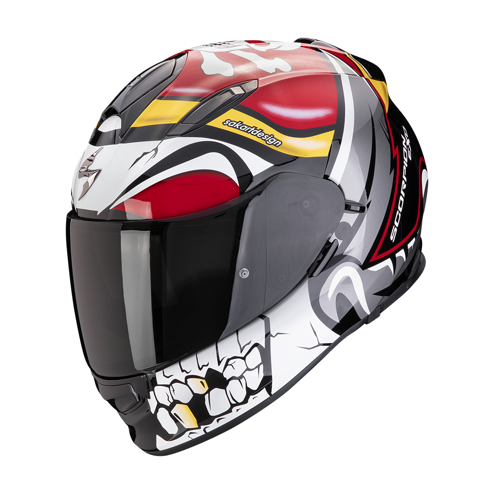 Casco Scorpion Exo-491 Pirate Rojo