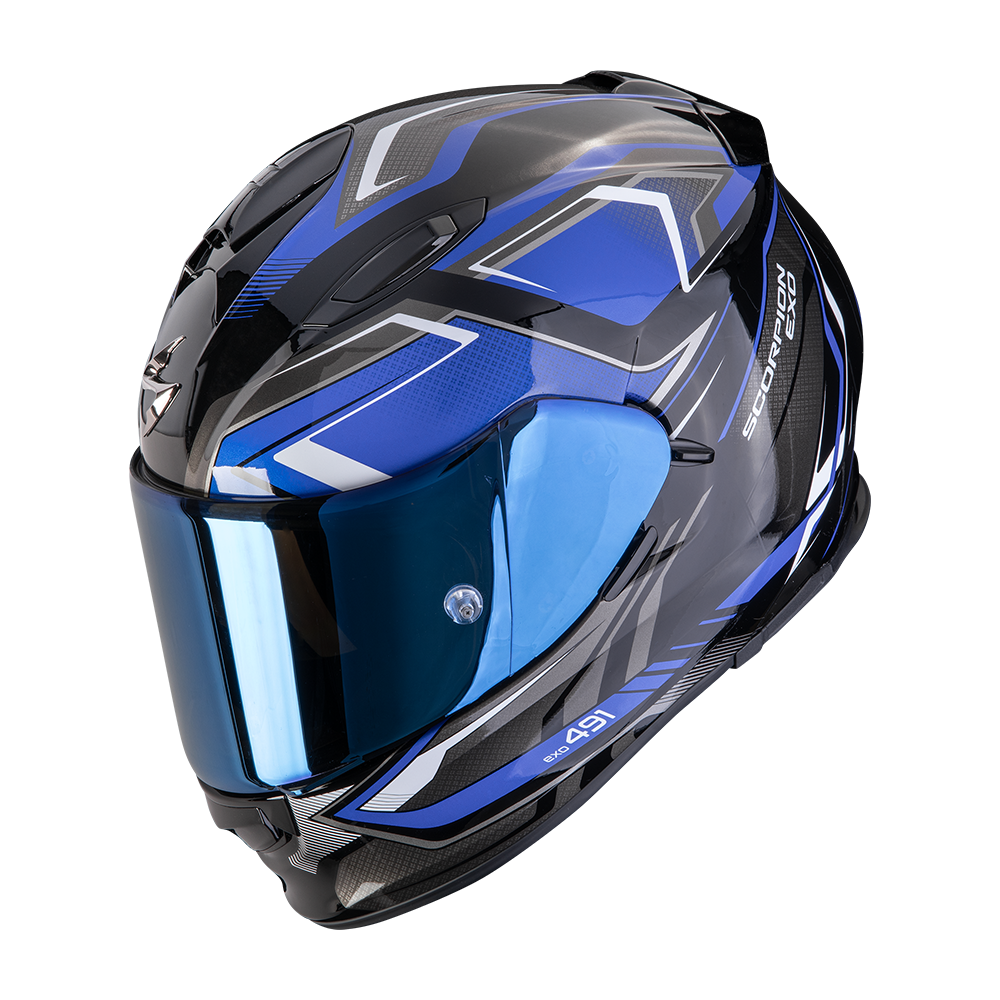 Casco Scorpion Exo-491 Zumo Negro Azul
