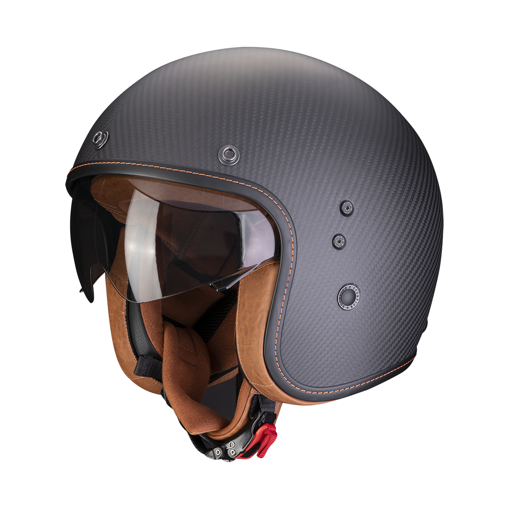 Casco Scorpion Belfast Evo Carbon Solid Negro Mate