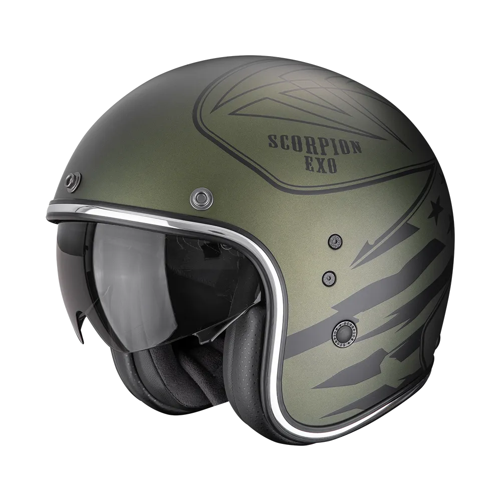 Casco Scorpion Belfast Evo Dawg Verde Mate